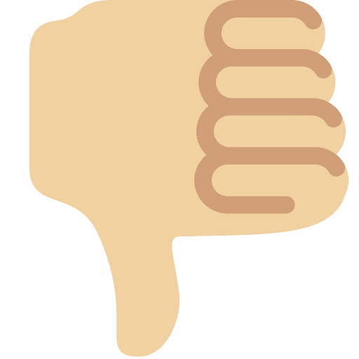 Thumbs Down: Medium-light Skin Tone