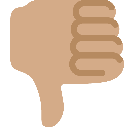 Thumbs Down: Medium Skin Tone