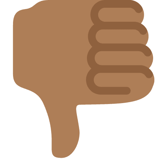 Thumbs Down: Medium-dark Skin Tone