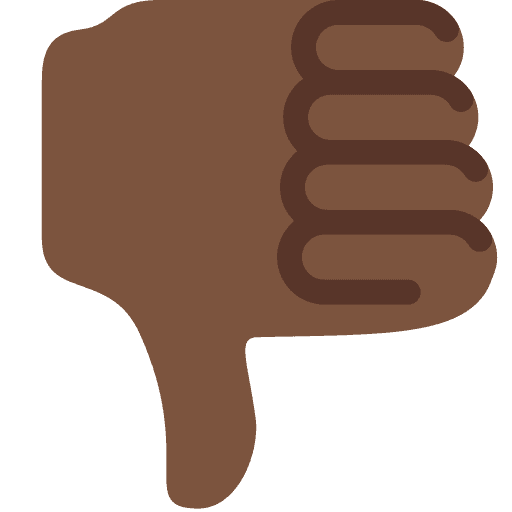 Thumbs Down: Dark Skin Tone