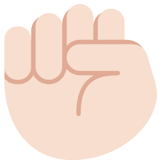 Raised Fist: Light Skin Tone