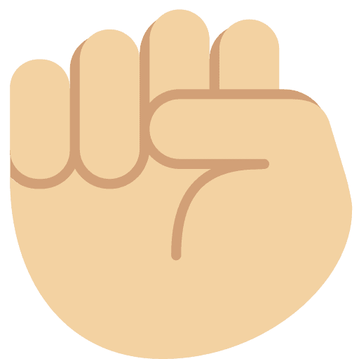 Raised Fist: Medium-light Skin Tone