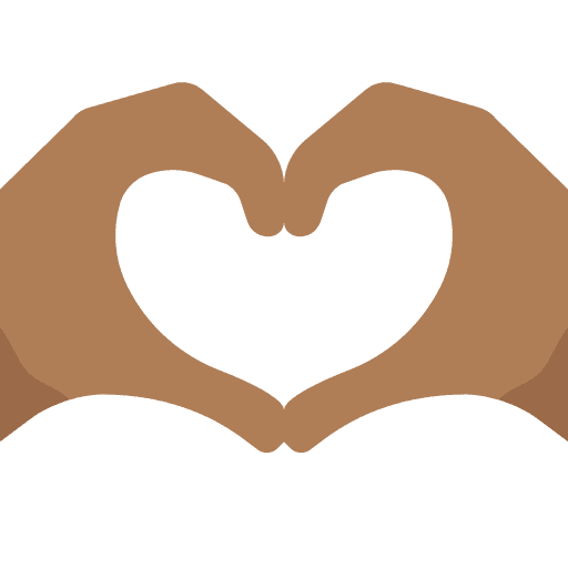 Heart Hands: Medium-dark Skin Tone