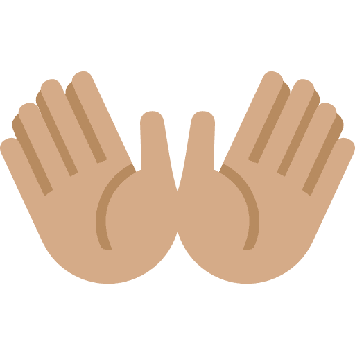 Open Hands: Medium Skin Tone