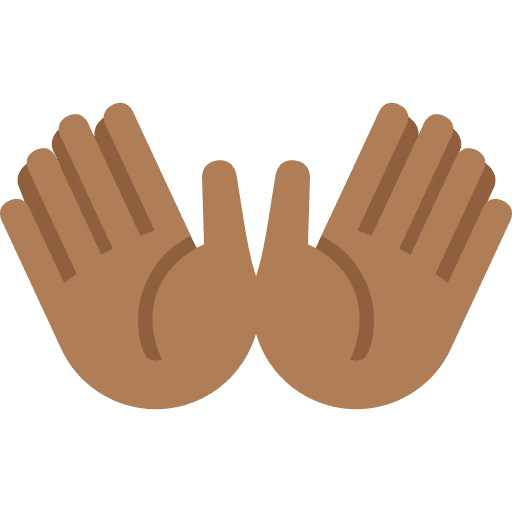 Open Hands: Medium-dark Skin Tone