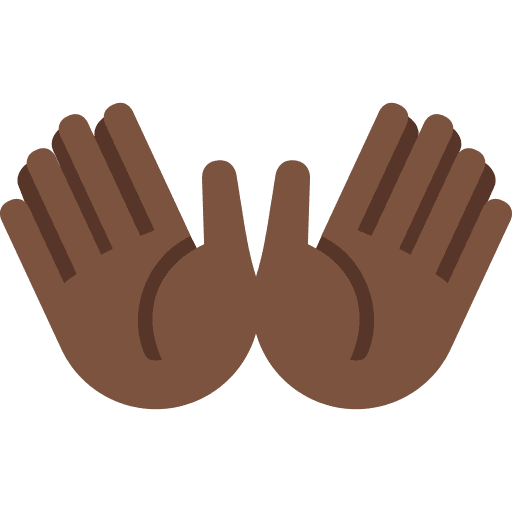 Open Hands: Dark Skin Tone