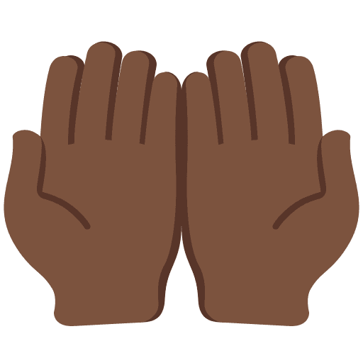 Palms Up Together: Dark Skin Tone