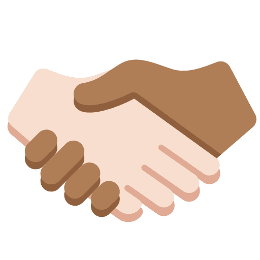 Handshake: Light Skin Tone, Medium-dark Skin Tone