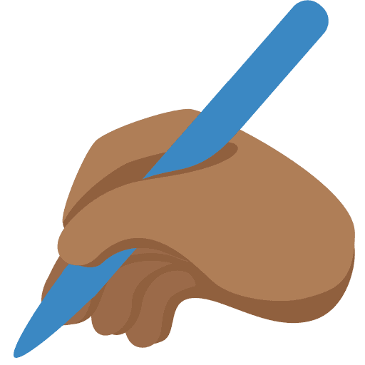 Writing Hand: Medium-dark Skin Tone