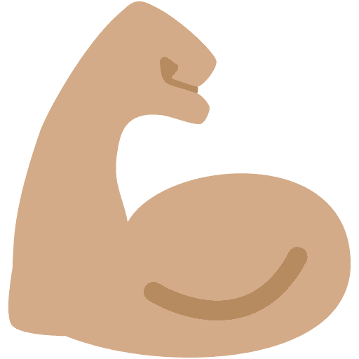 Flexed Biceps: Medium Skin Tone