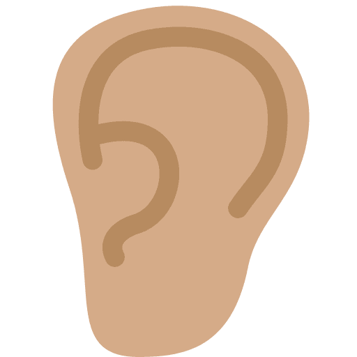 Ear: Medium Skin Tone