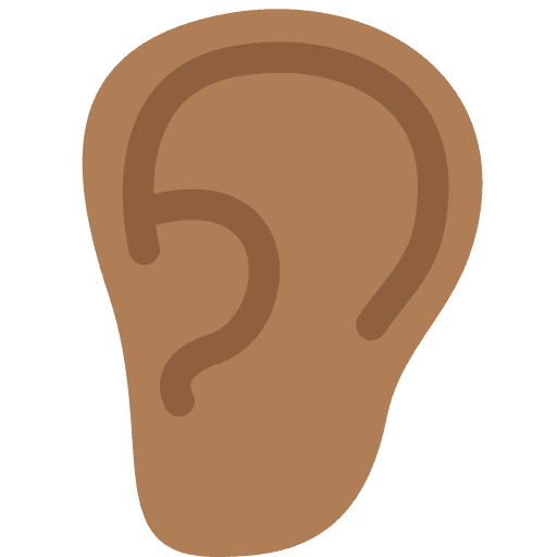 Ear: Medium-dark Skin Tone