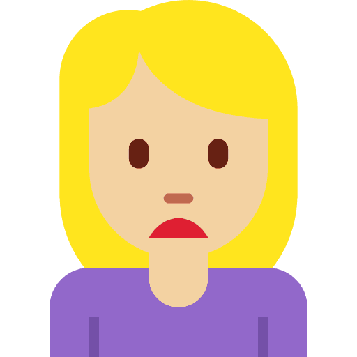 Woman Frowning: Medium-light Skin Tone