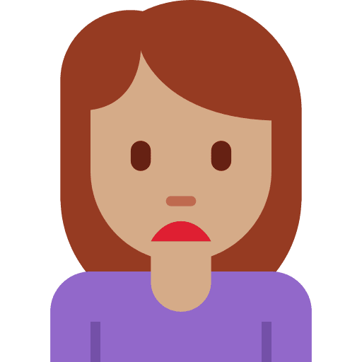 Woman Frowning: Medium Skin Tone