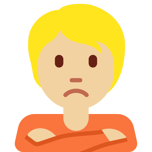 Person Pouting: Medium-light Skin Tone