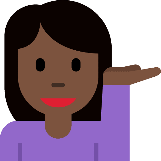 Woman Tipping Hand: Dark Skin Tone