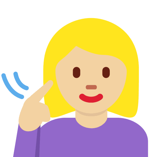 Deaf Woman: Medium-light Skin Tone