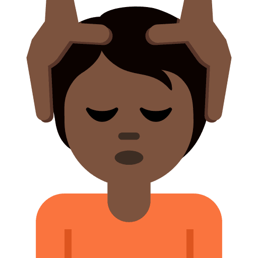 Person Getting Massage: Dark Skin Tone