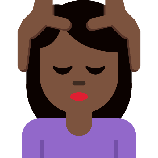 Woman Getting Massage: Dark Skin Tone