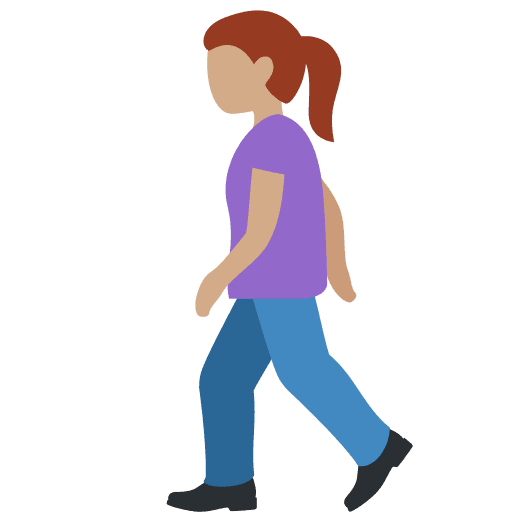 Woman Walking: Medium Skin Tone