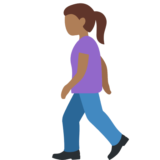 Woman Walking: Medium-dark Skin Tone