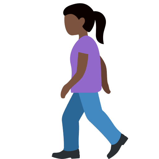 Woman Walking: Dark Skin Tone