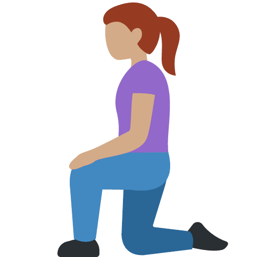 Woman Kneeling: Medium Skin Tone