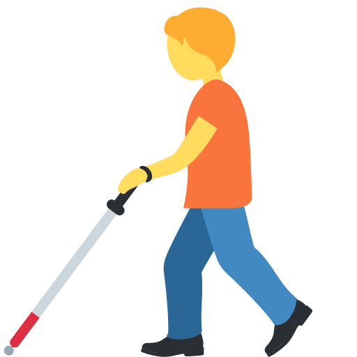 Person with White Cane