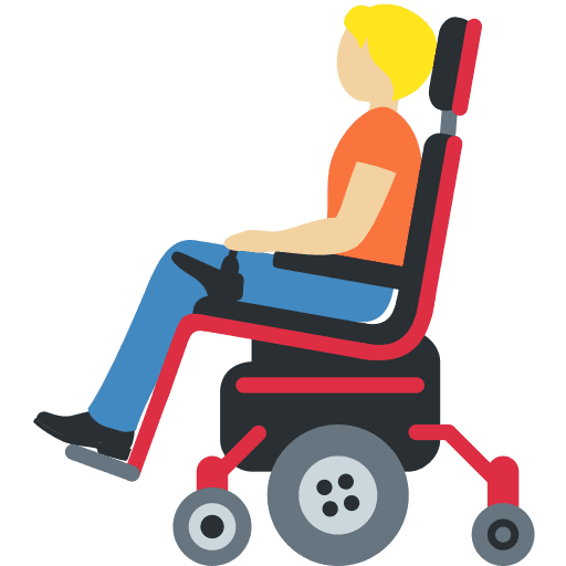 Person in Motorized Wheelchair: Medium-light Skin Tone