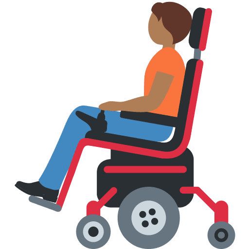 Person in Motorized Wheelchair: Medium-dark Skin Tone