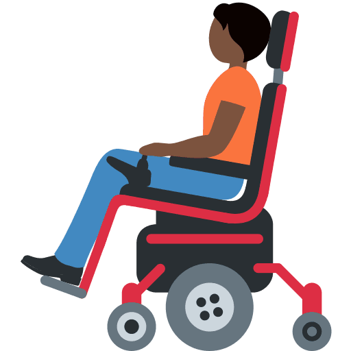 Person in Motorized Wheelchair: Dark Skin Tone