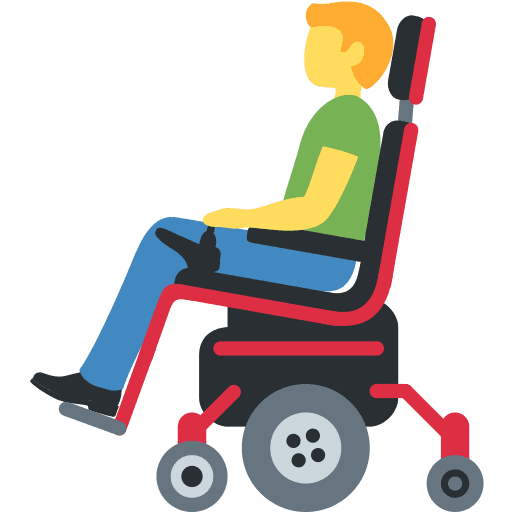 Man in Motorized Wheelchair