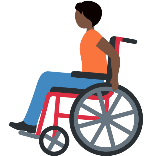 Person in Manual Wheelchair: Dark Skin Tone