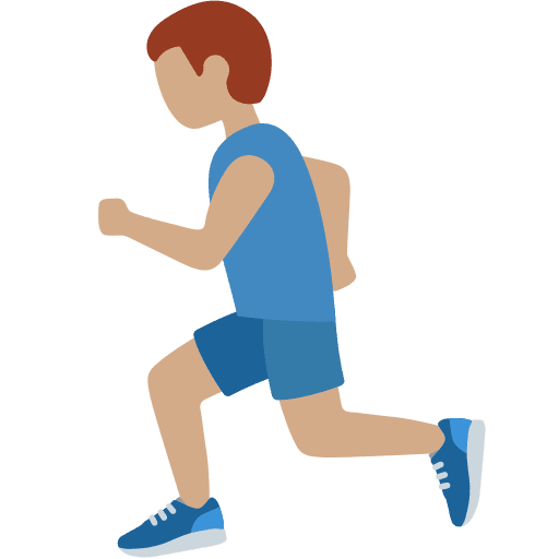 Man Running: Medium Skin Tone