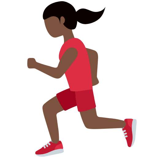 Woman Running: Dark Skin Tone