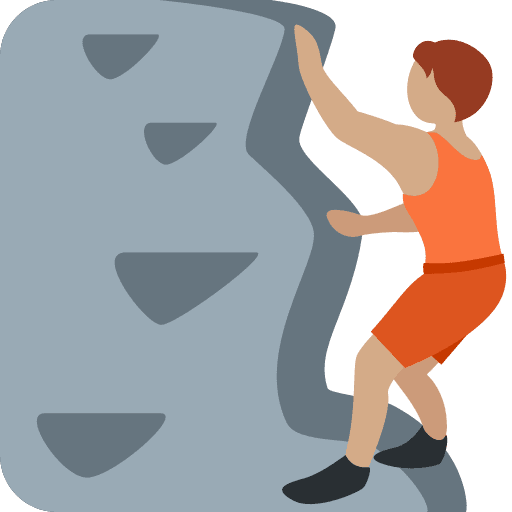 Person Climbing: Medium Skin Tone