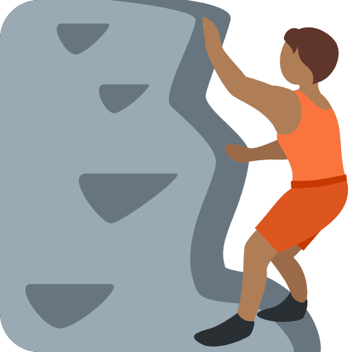 Person Climbing: Medium-dark Skin Tone