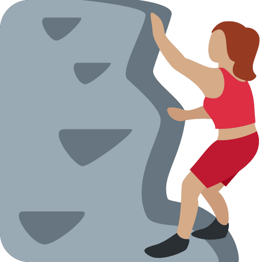 Woman Climbing: Medium Skin Tone