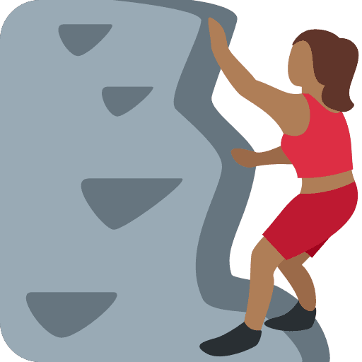 Woman Climbing: Medium-dark Skin Tone