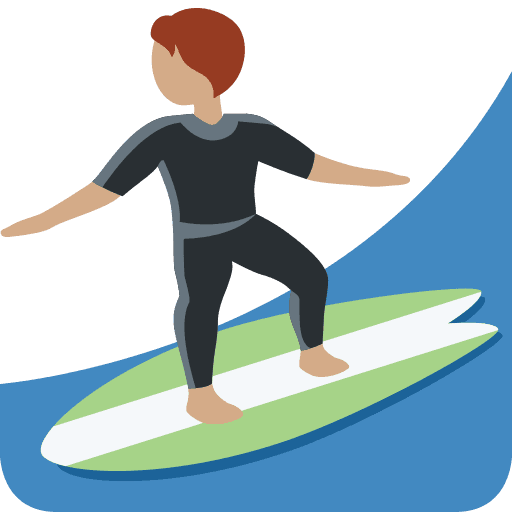 Person Surfing: Medium Skin Tone