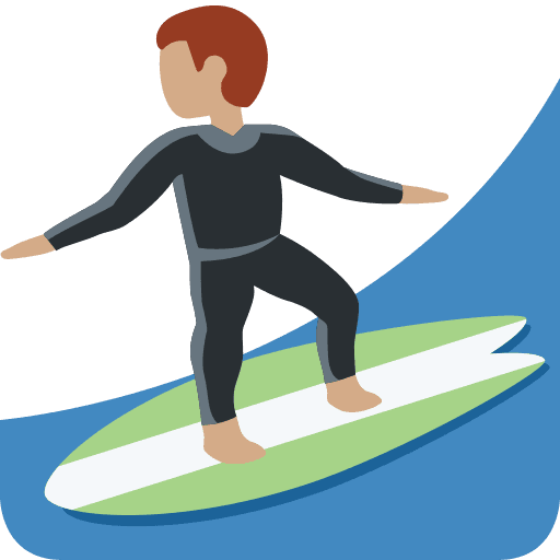 Man Surfing: Medium Skin Tone