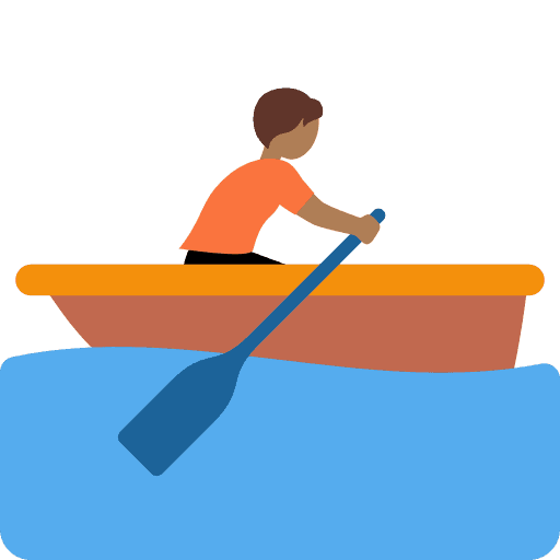 Person Rowing Boat: Medium-dark Skin Tone