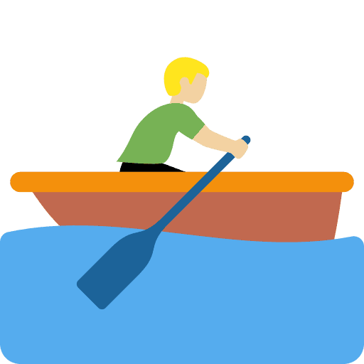 Man Rowing Boat: Medium-light Skin Tone