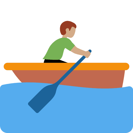 Man Rowing Boat: Medium Skin Tone