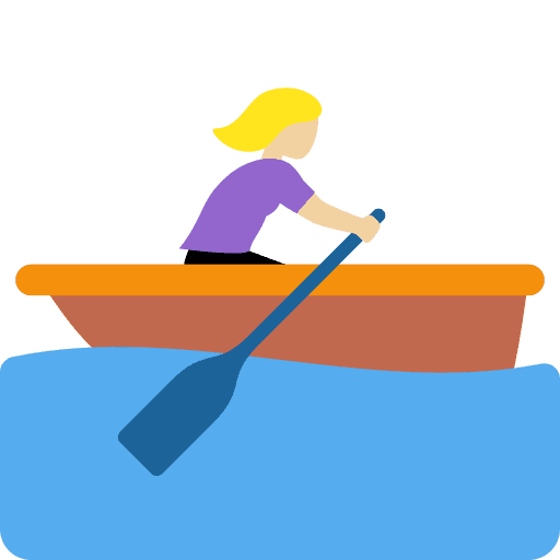 Woman Rowing Boat: Medium-light Skin Tone