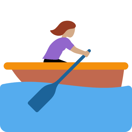 Woman Rowing Boat: Medium Skin Tone