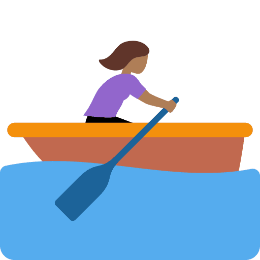 Woman Rowing Boat: Medium-dark Skin Tone