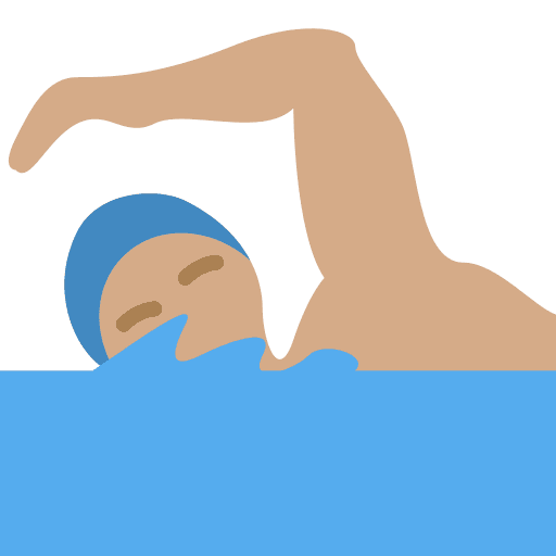 Man Swimming: Medium Skin Tone