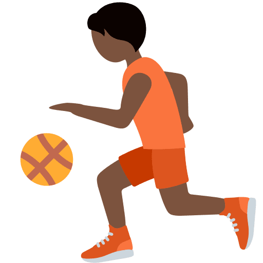 Person Bouncing Ball: Dark Skin Tone