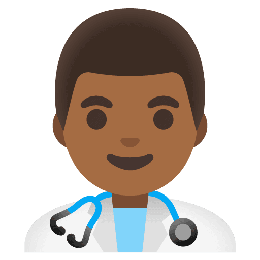 Man Health Worker: Medium-dark Skin Tone